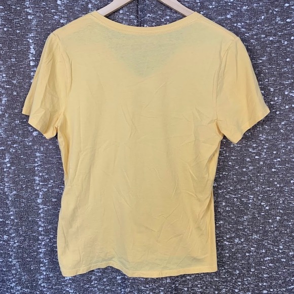 Life is Good Yellow Crusher V-neck Biking Short Sleeve Shirt Women's M - Picture 5 of 7